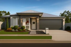 10.5m wide lot viewed from the street