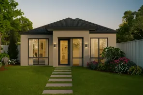 7.5m wide lot design viewed from the street